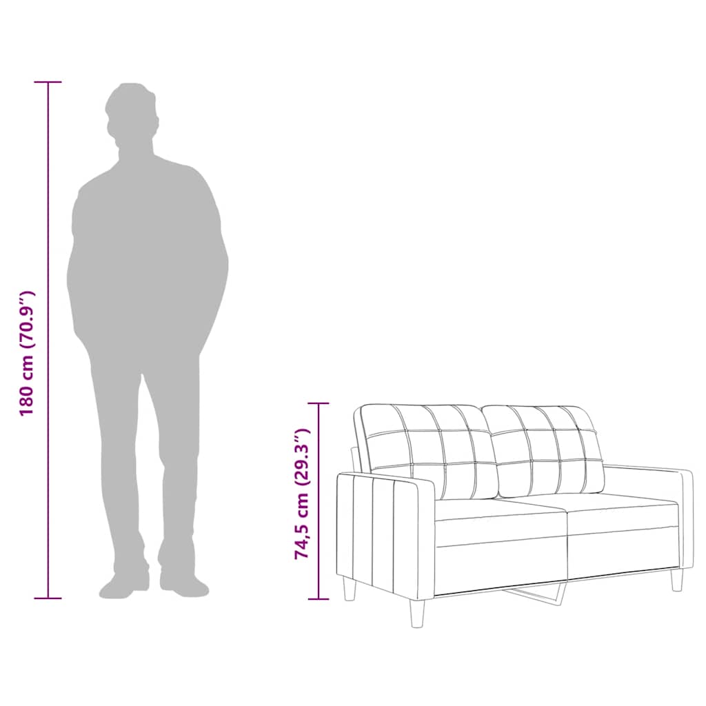 kétszemélyes bordó szövet kanapé 140 cm