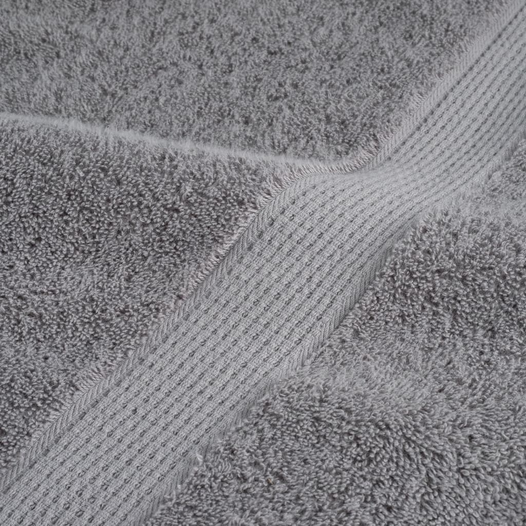 10 db prémium SOLUND törölköző szürke 100 x 200 cm 600 g/m²