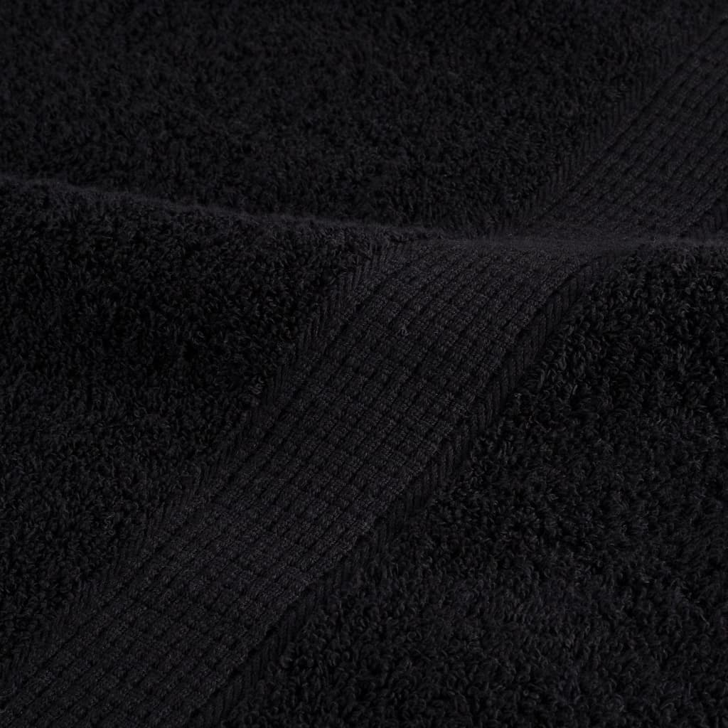 prémium szaunatörölköző SOLUND 4 db fekete 80 x 200 cm 600 g/m²