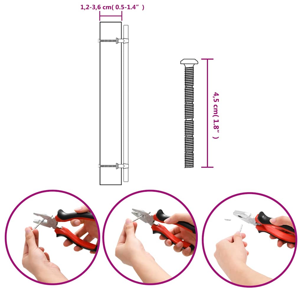 10 db ezüst rozsdamentes acél szekrényfogantyú 320 mm