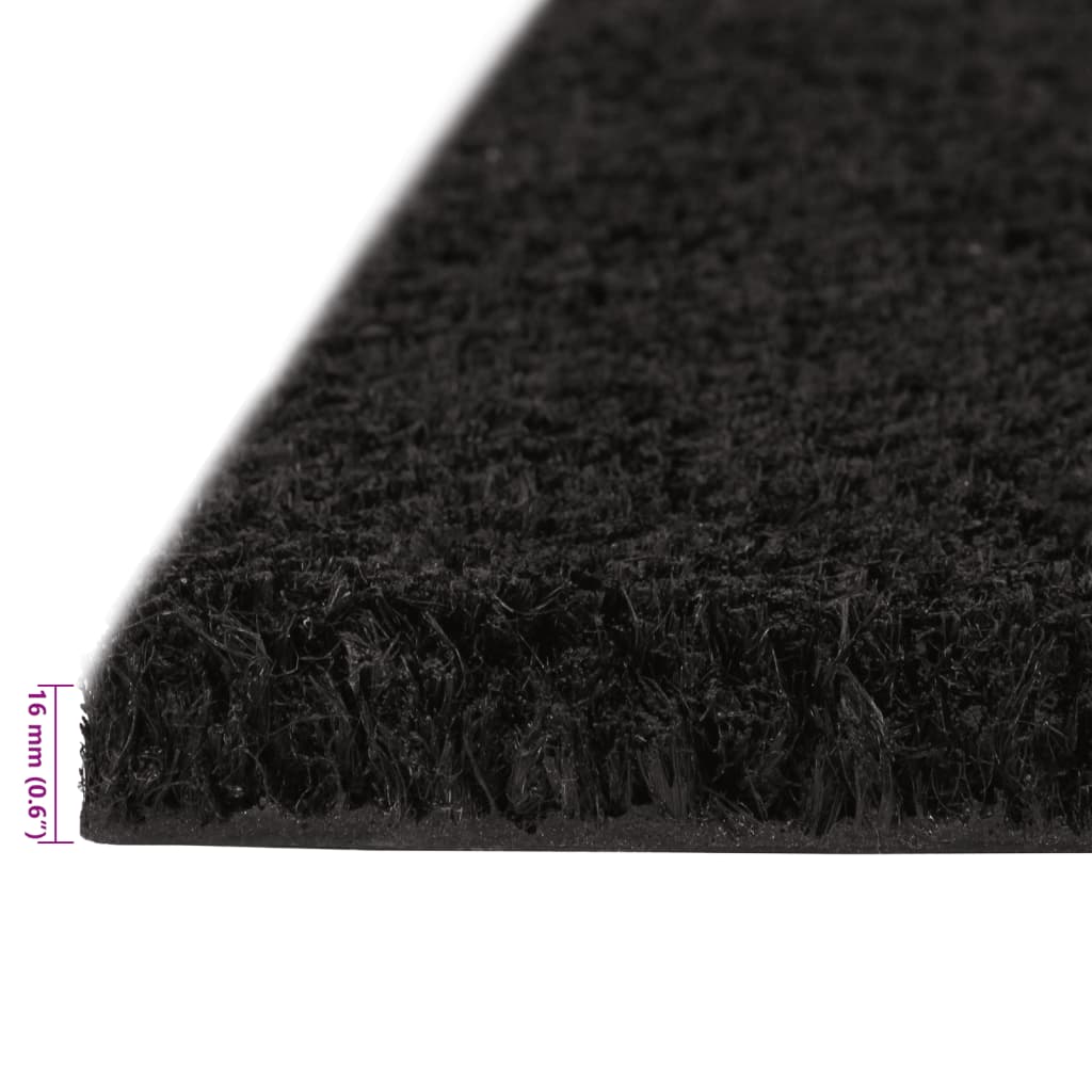 fekete rojtos kókuszrost lábtörlő 100 x 200 cm