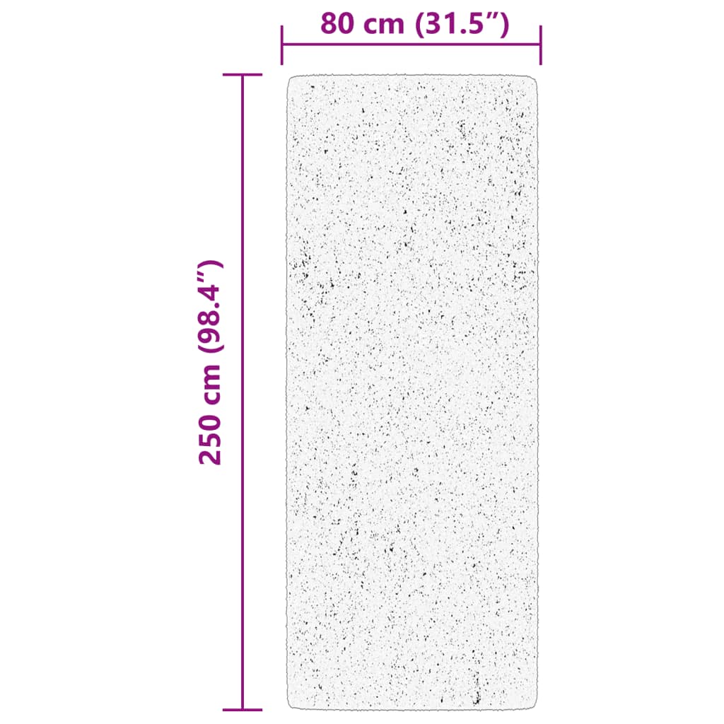 HUARTE fekete rövid szálú puha és mosható szőnyeg 80 x 250 cm