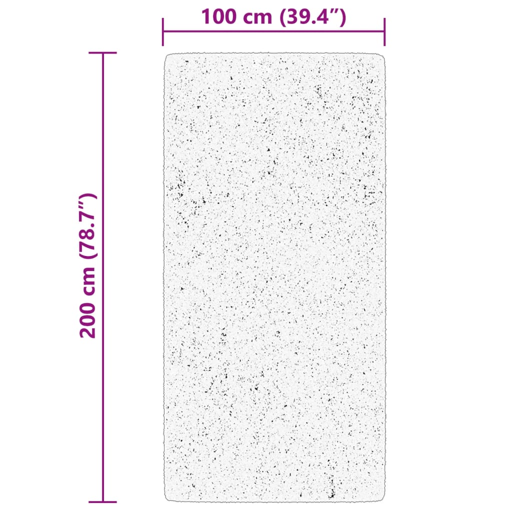 HUARTE fekete rövid szálú puha és mosható szőnyeg 100 x 200 cm