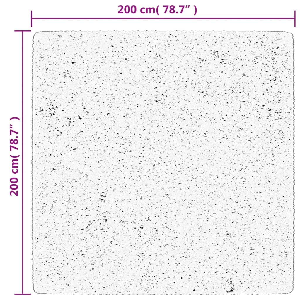 OVIEDO antracitszürke rövid szálú szőnyeg 200 x 200 cm
