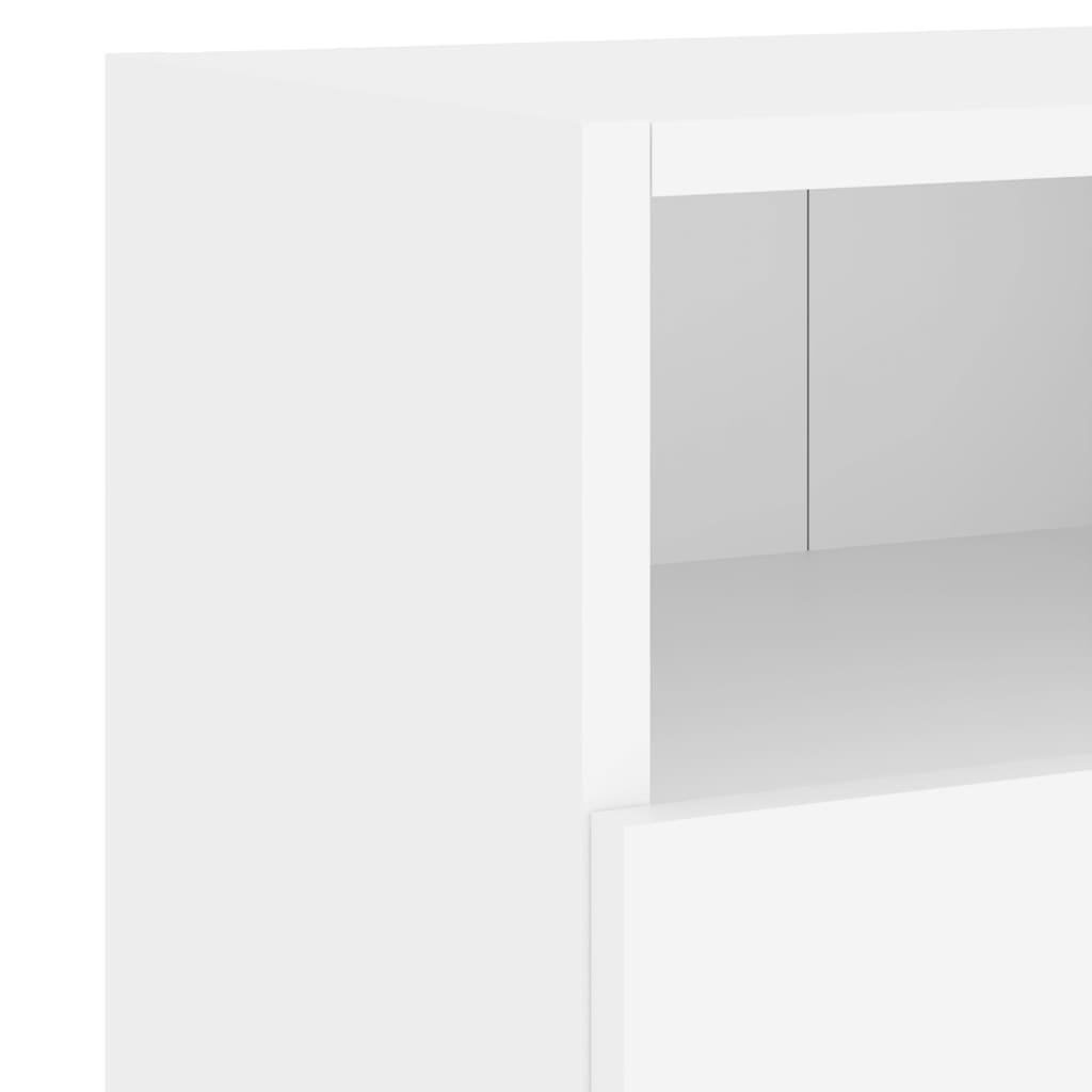 2 db fehér szerelt fa fali TV-szekrény 60 x 30 x 30 cm