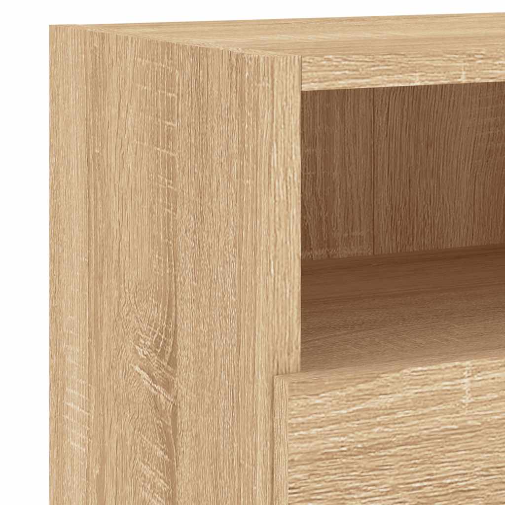 sonoma tölgy színű szerelt fa fali TV-szekrény 60 x 30 x 30 cm