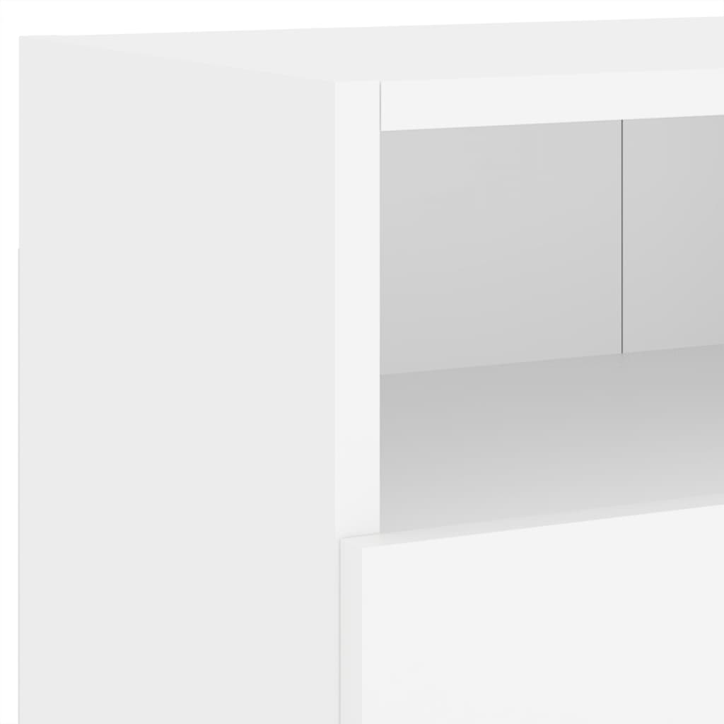 2 db fehér szerelt fa fali TV-szekrény 80 x 30 x 30 cm