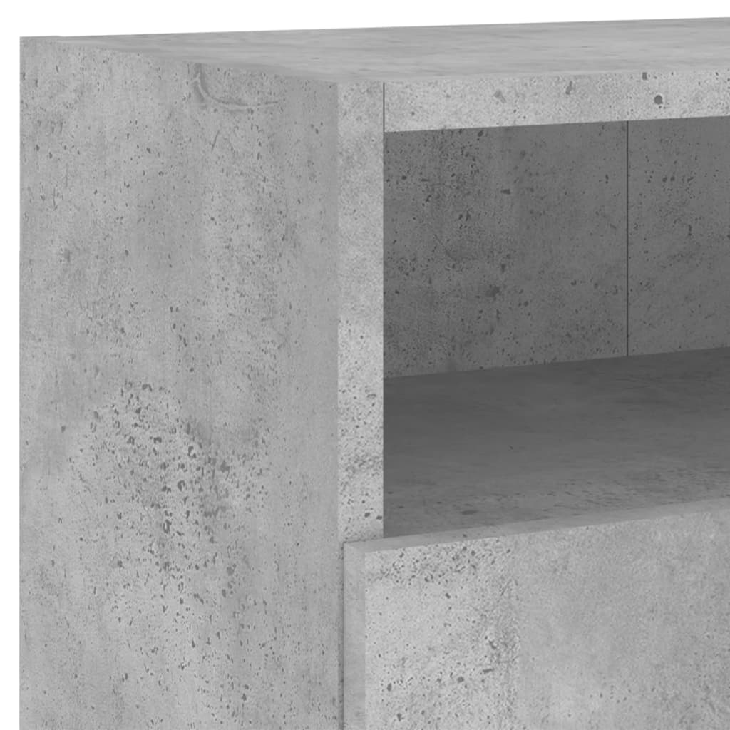 2 db betonszürke szerelt fa fali TV-szekrény 80 x 30 x 30 cm