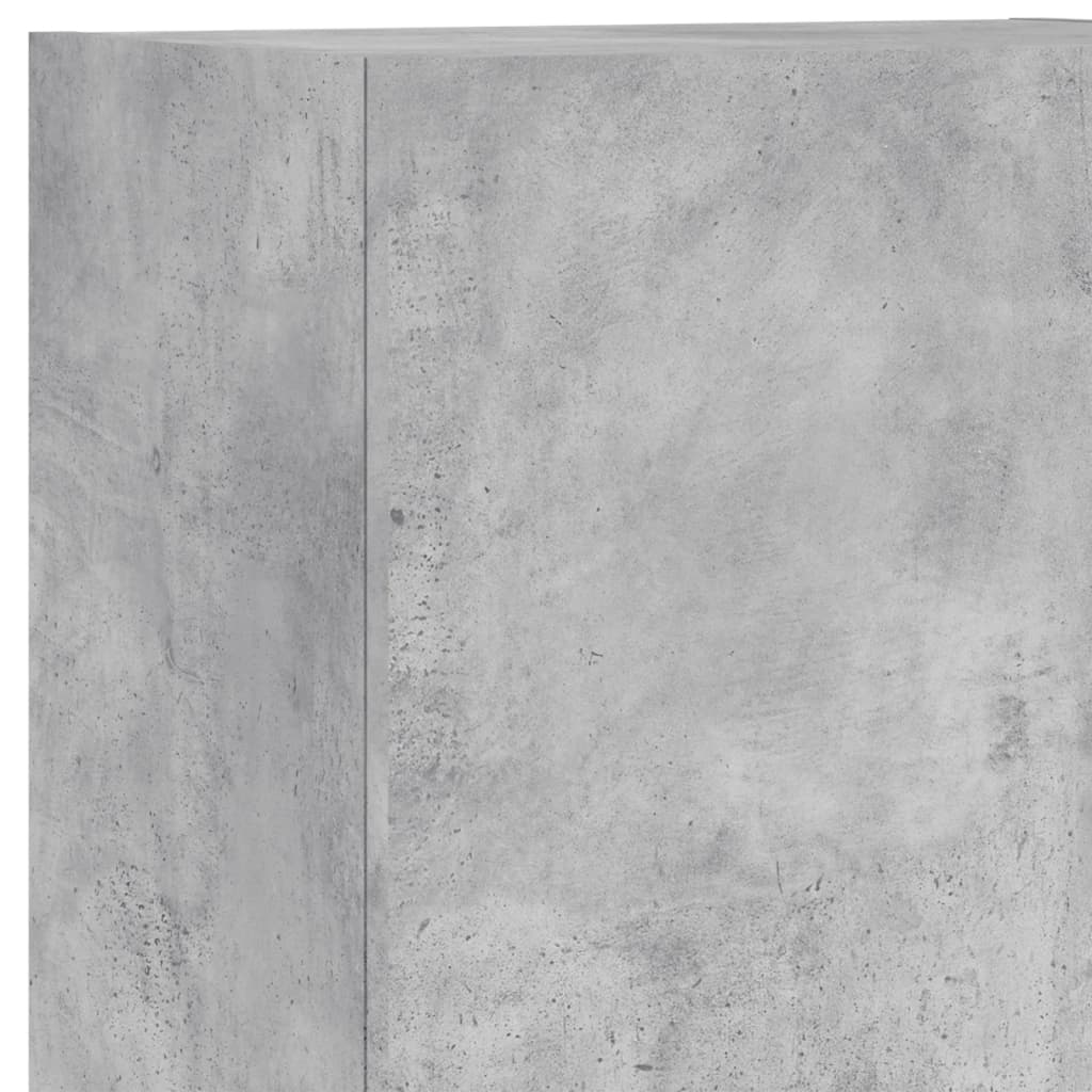 betonszürke szerelt fa fali TV-szekrény 40,5 x 30 x 102 cm
