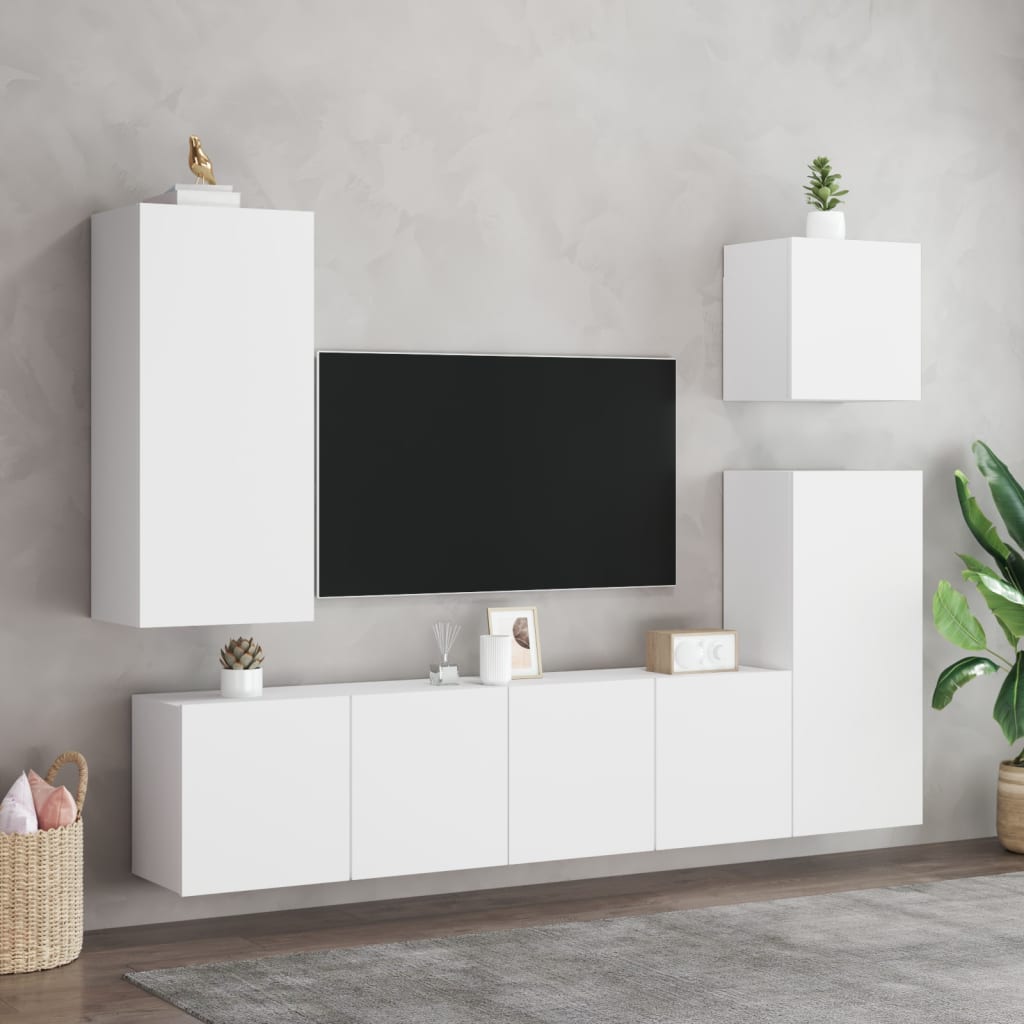 fehér falra szerelhető TV-szekrény 80 x 30 x 41 cm