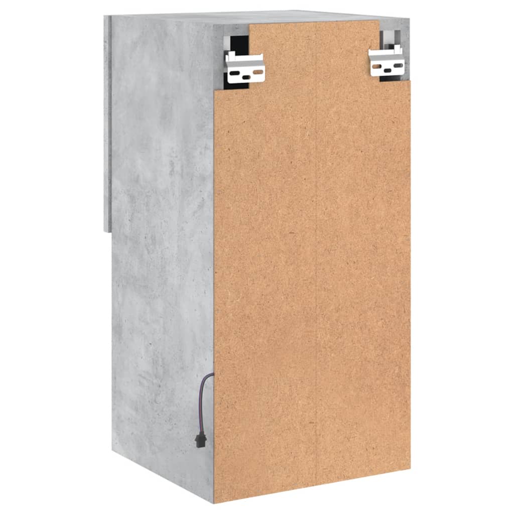 2 db betonszürke TV-szekrény LED-lámpákkal 30,5 x 35 x 40 cm