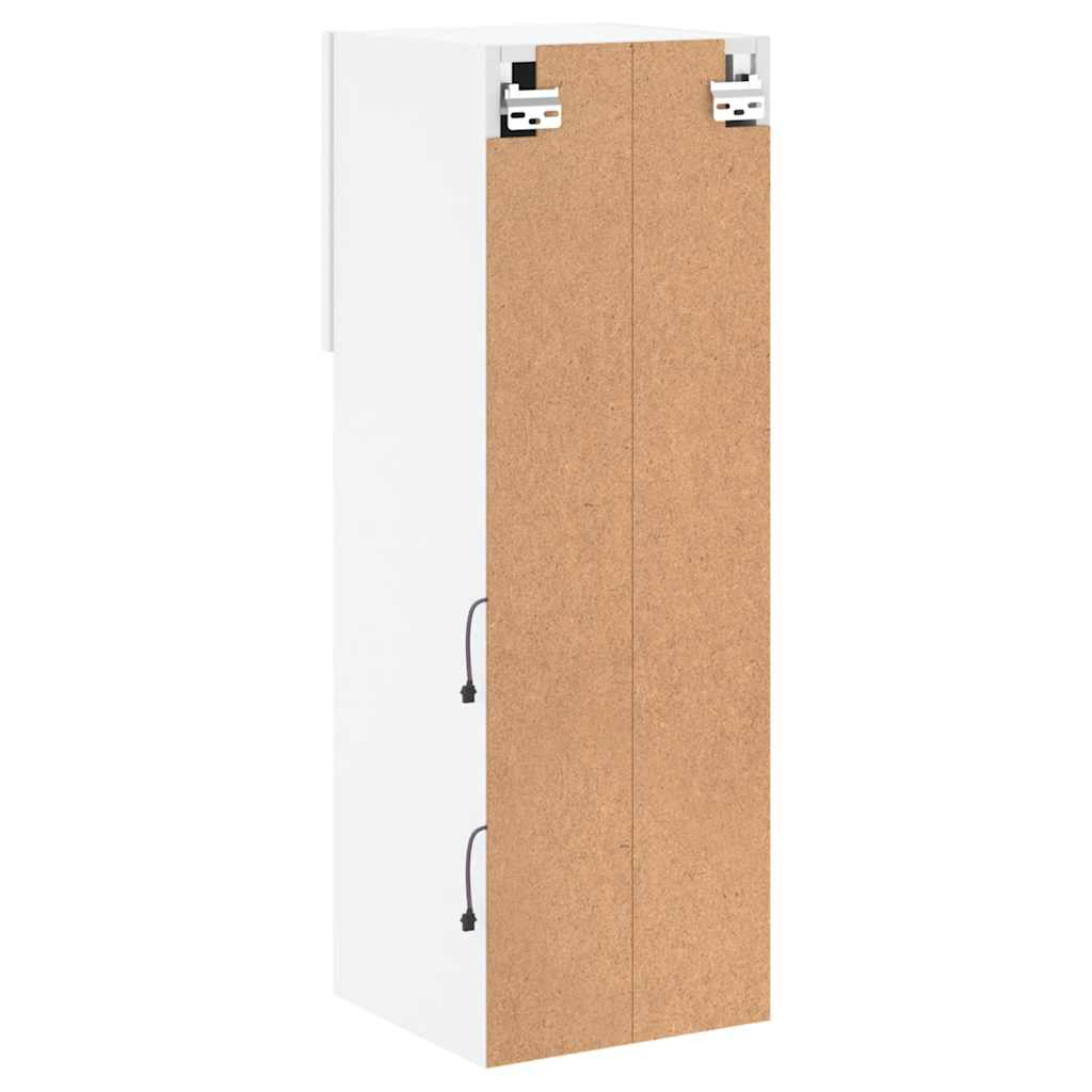 2 db fehér TV-szekrény LED-világítással 30,5 x 30 x 90 cm