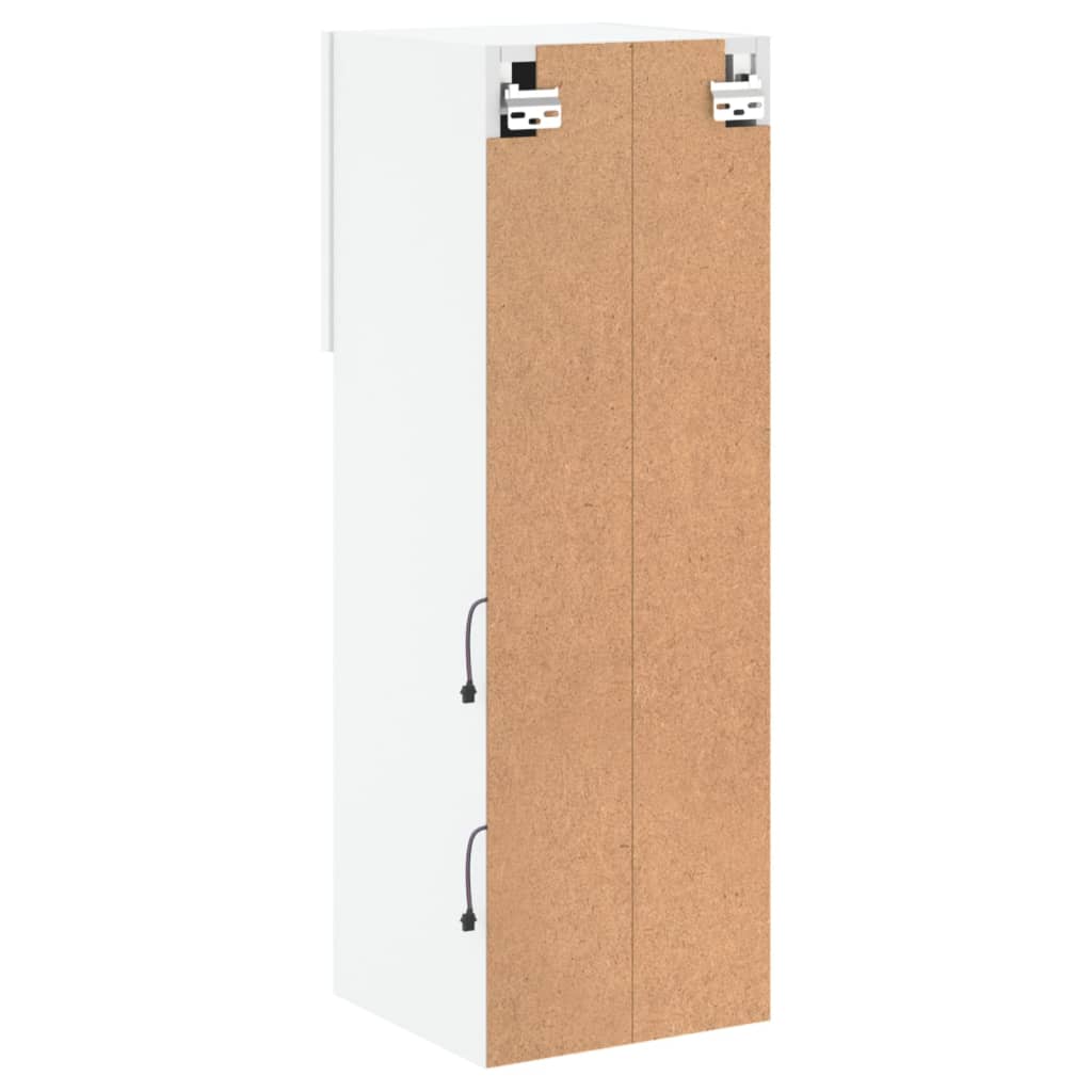 2 db fehér TV-szekrény LED-világítással 30,5 x 30 x 90 cm