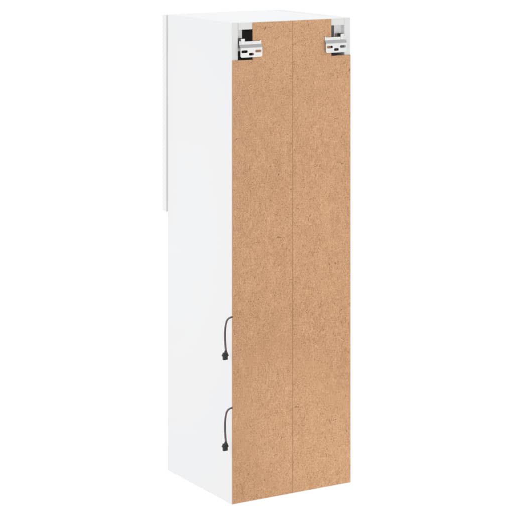 2 db fehér TV-szekrény LED-világítással 30,5 x 30 x 102 cm