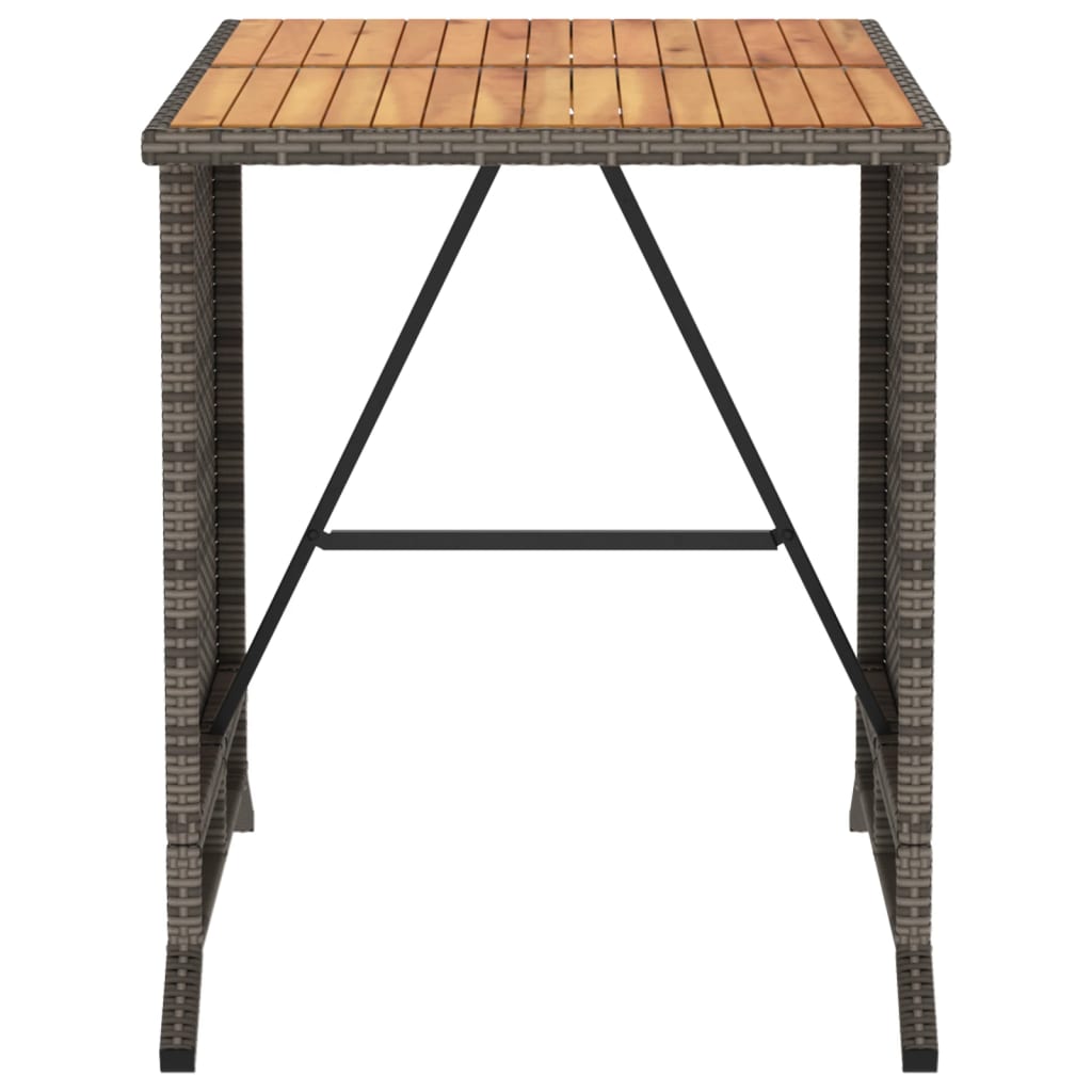 3 részes szürke polyrattan bisztrógarnitúra párnákkal