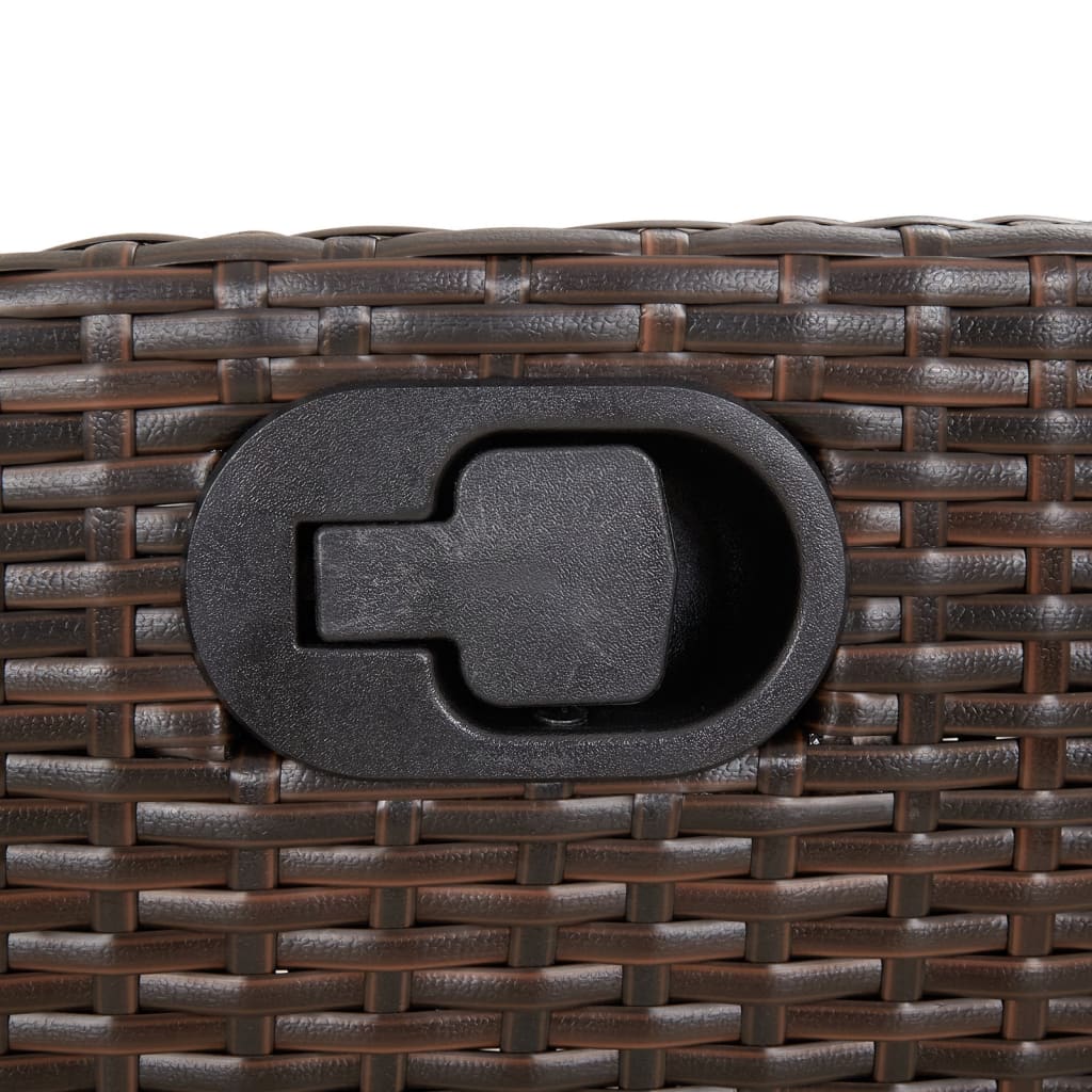 3 részes barna polyrattan bisztrógarnitúra párnákkal