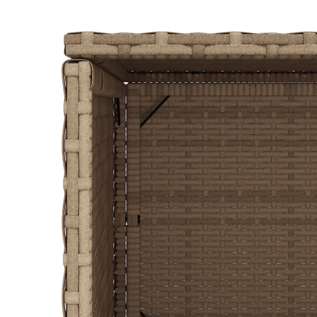 bézs polyrattan kerti tárolószekrény 50 x 55 x 115 cm