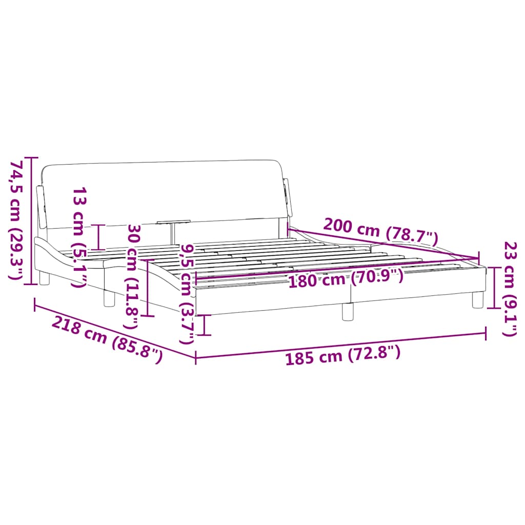 fekete bársony ágykeret Dover 180 x 200 cm