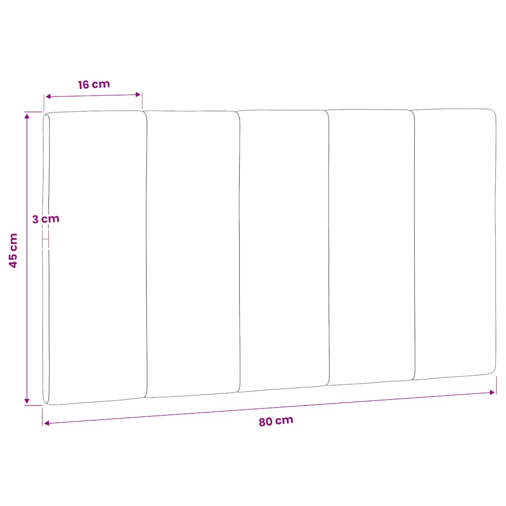 világosszürke bársony fejtámla párna Hanko 80 cm
