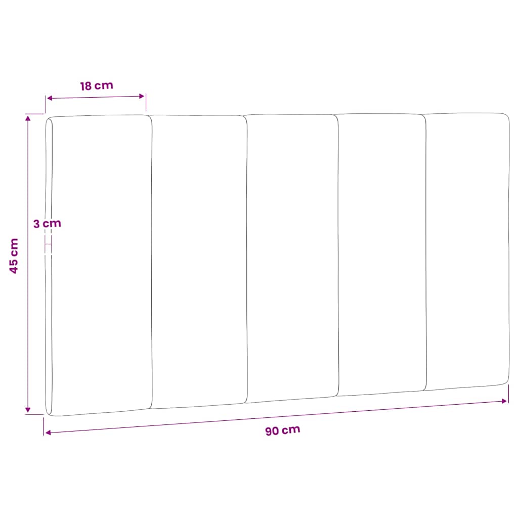 fekete bársony fejtámla párna Hanko 90 cm