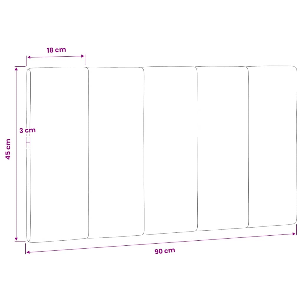 rózsaszín bársony fejtámla párna Hanko 90 cm