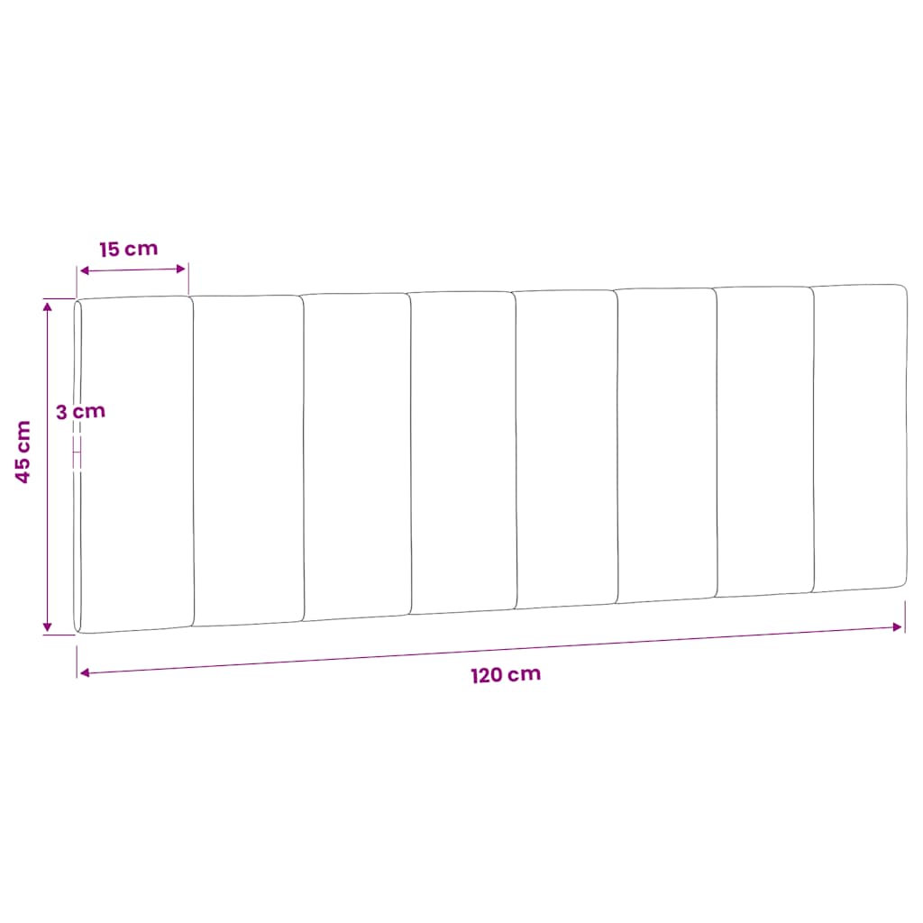 fekete bársony fejtámla párna Hanko 120 cm