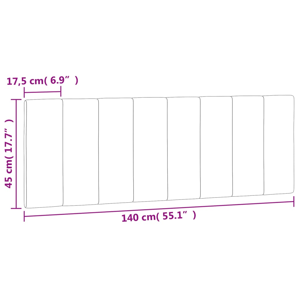 világosszürke bársony fejtámla párna Hanko 140 cm
