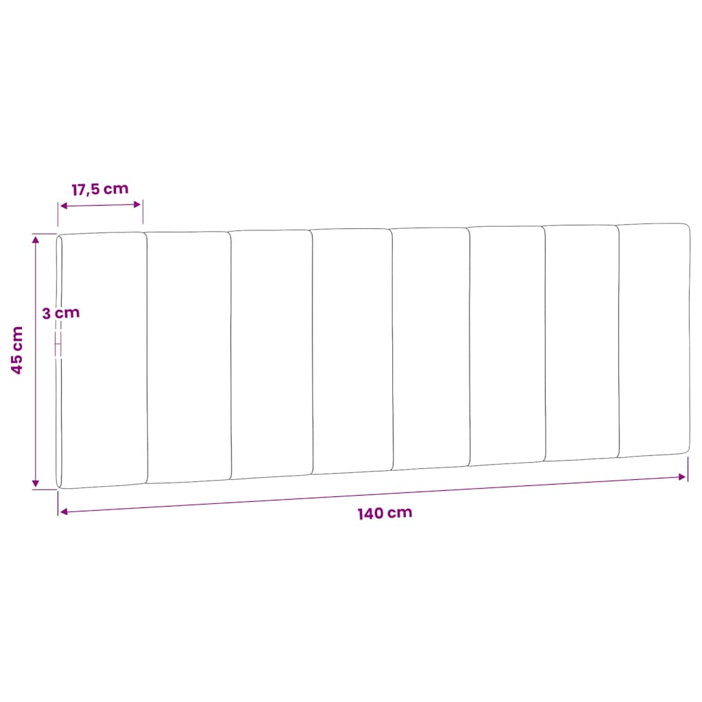 kék bársony fejtámla párna Hanko 140 cm
