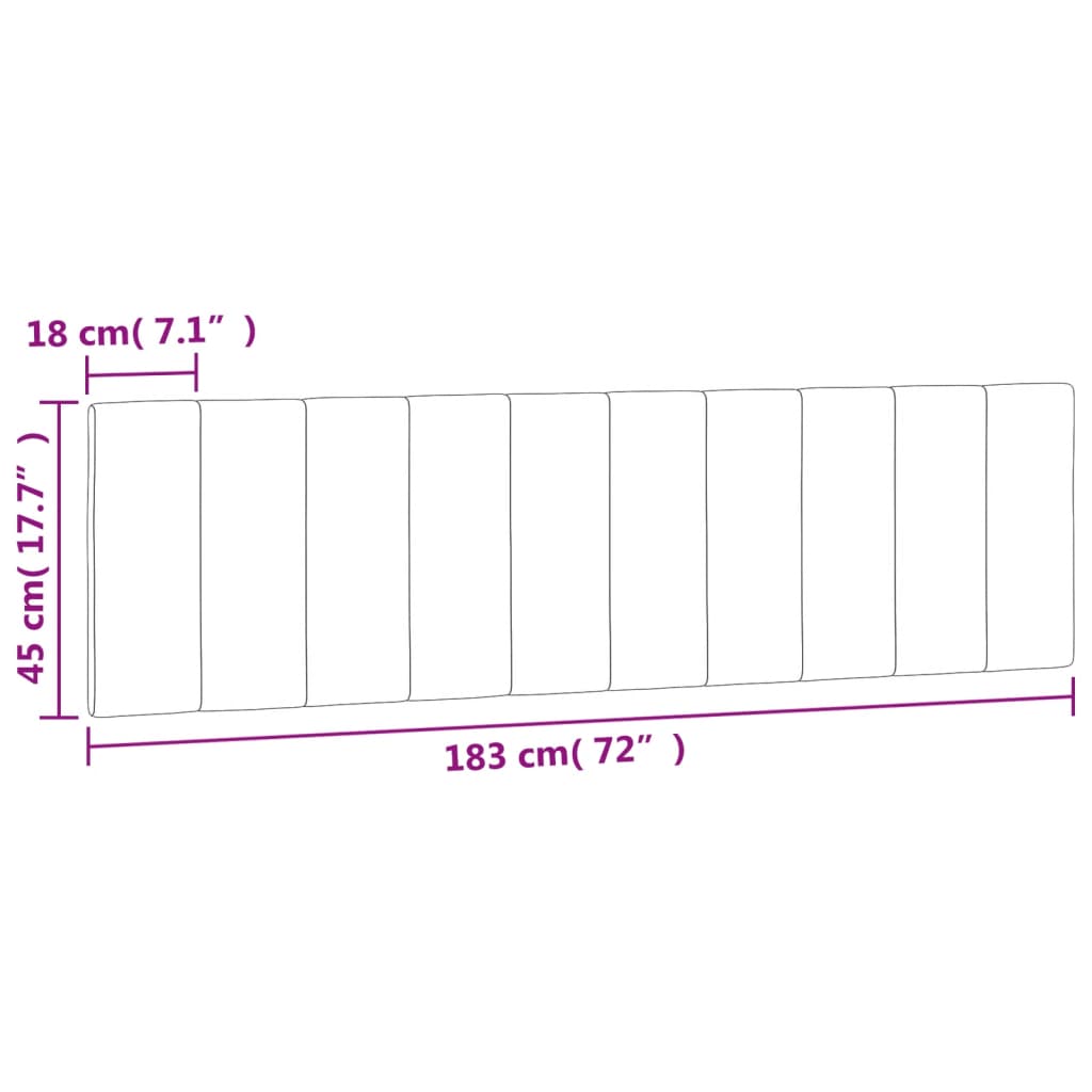 világosszürke bársony fejtámla párna Hanko 183 cm