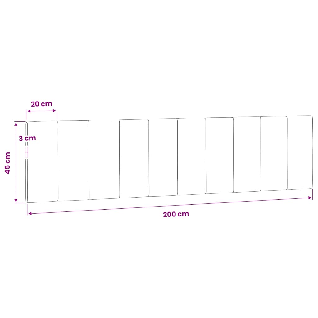 kék bársony fejtámla párna Hanko 200 cm