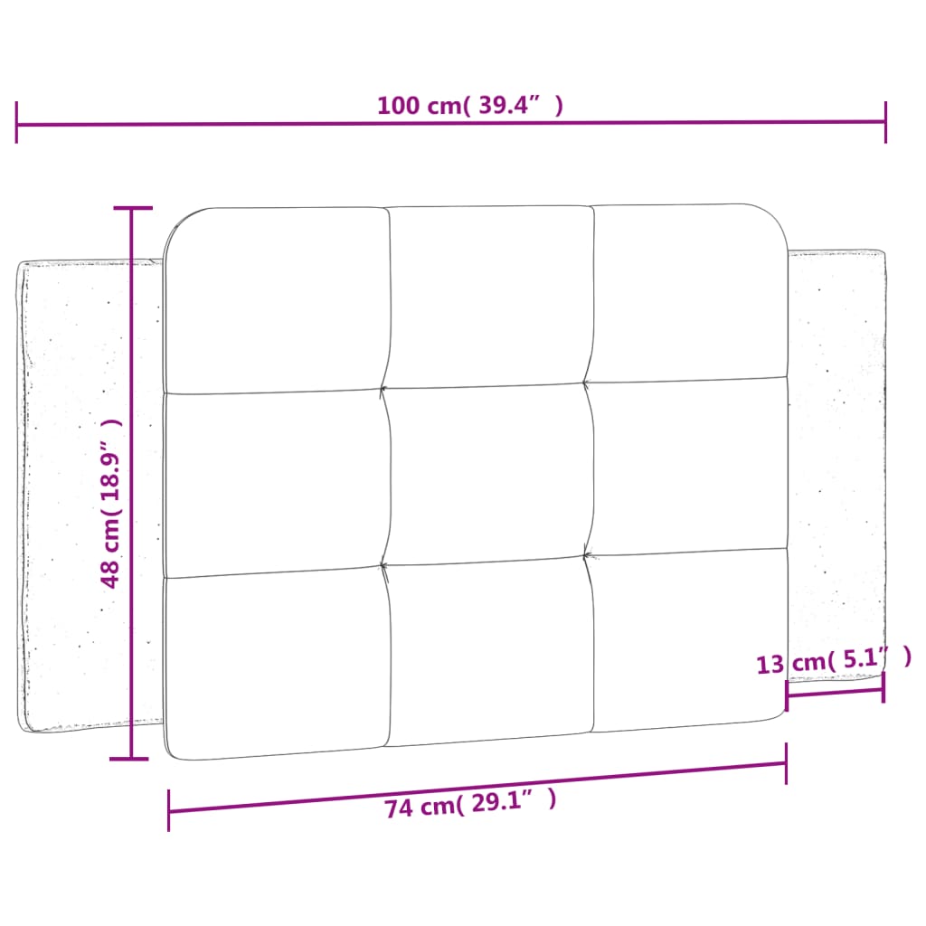 barna műbőr fejtámla párna Zadar 100 cm