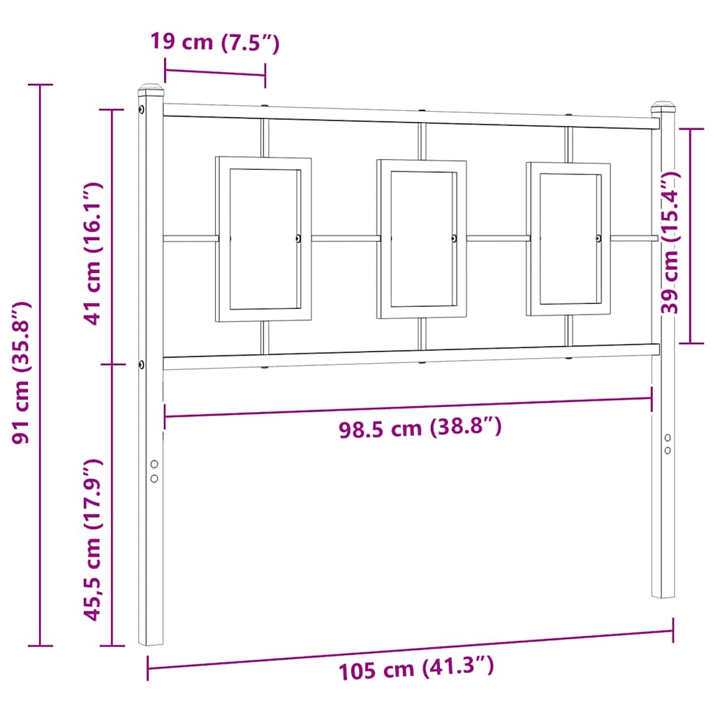 fehér fém csere fejtámla 100 cm