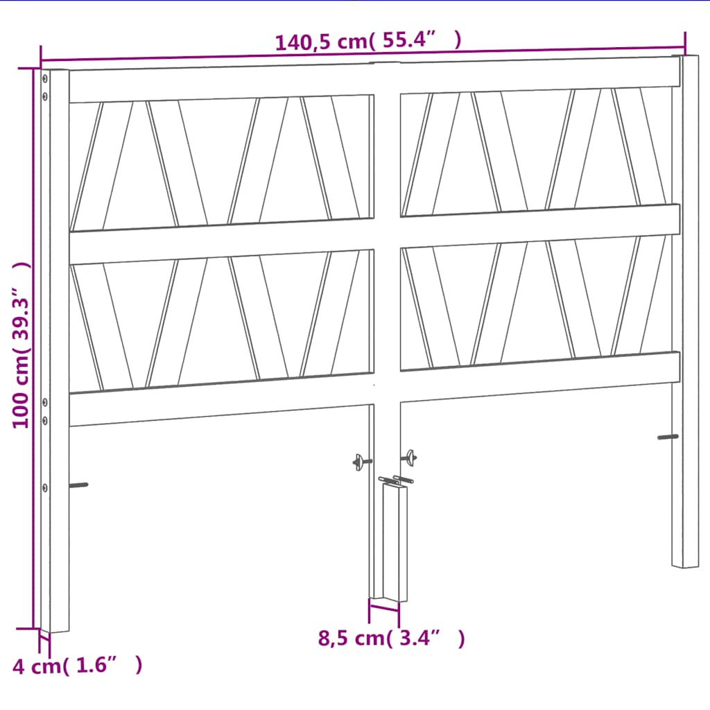 viaszbarna tömör fenyőfa fejtámla 135 cm