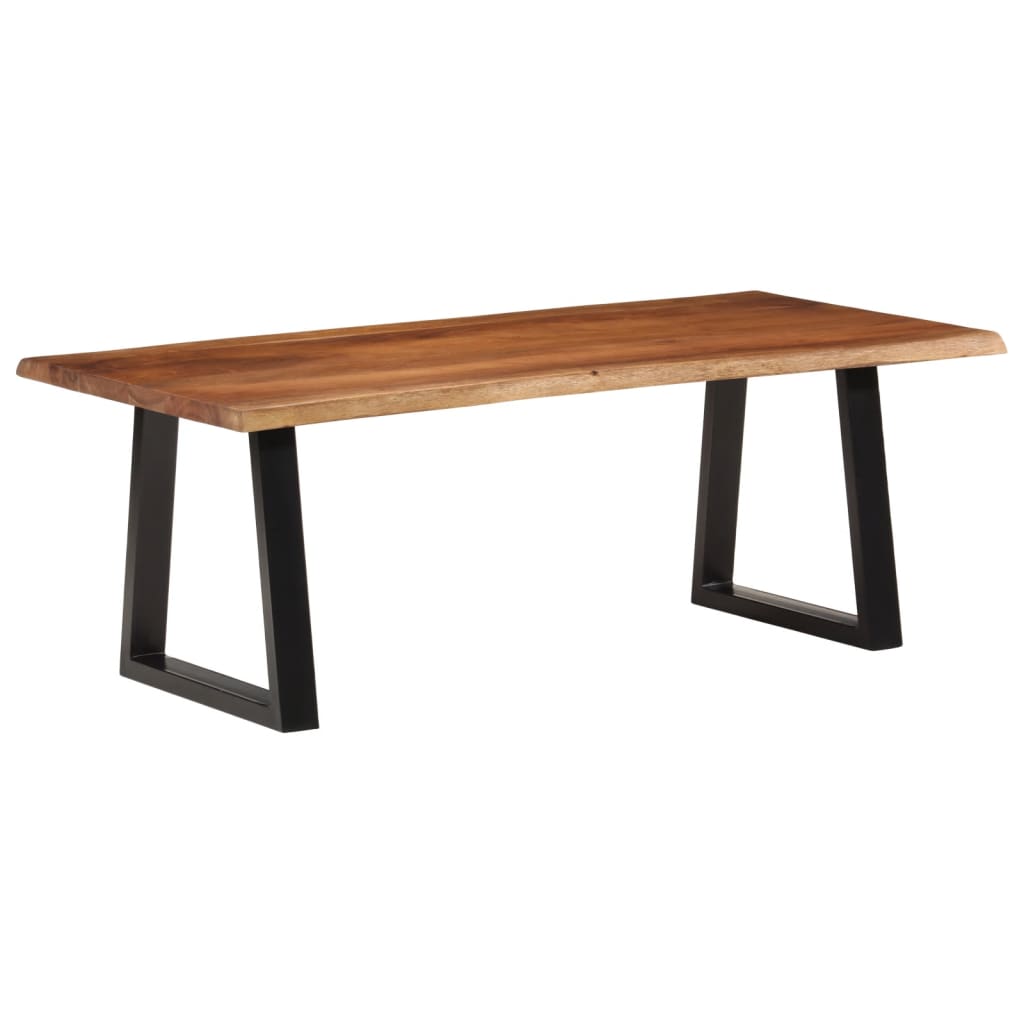 mézbarna tömör akácfa dohányzóasztal 110 x 55 x 40 cm