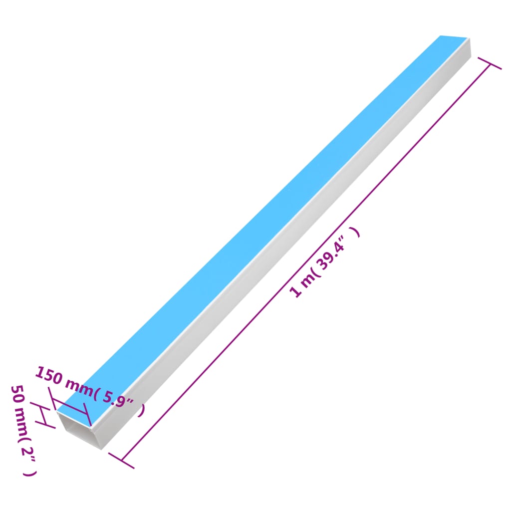 öntapadós PVC kábelcsatorna 150 x 50 mm 10 m