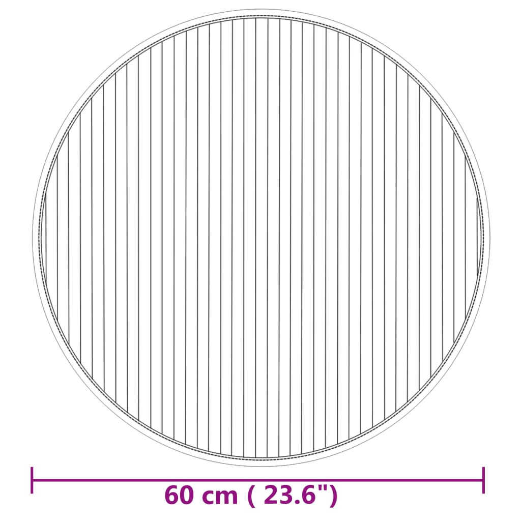 kerek természetes bambusz szőnyeg 60 cm
