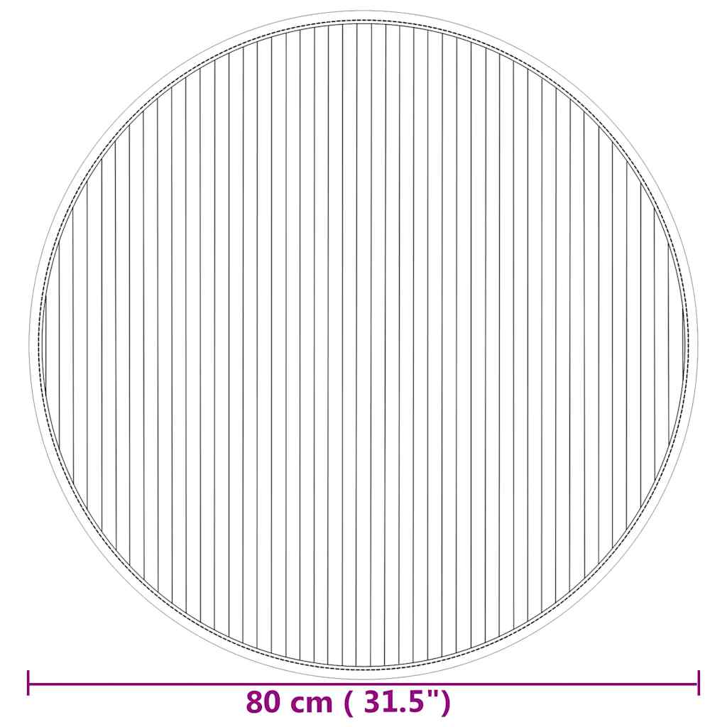 kerek természetes bambusz szőnyeg 80 cm