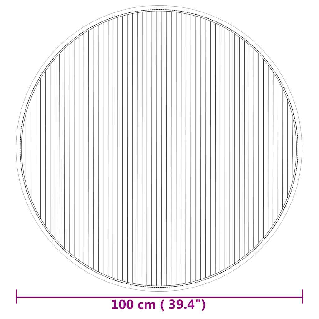 kerek természetes bambusz szőnyeg 100 cm