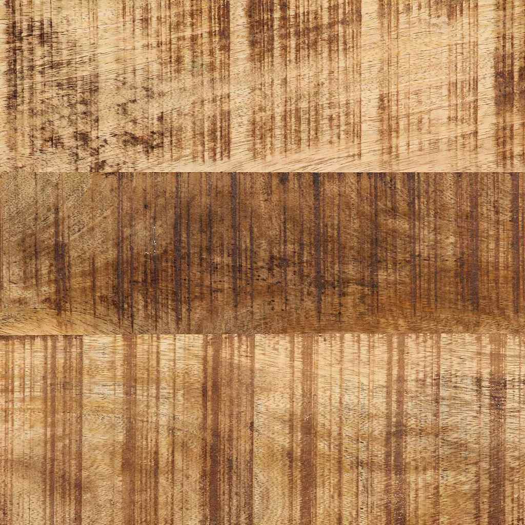 Fali tükör tükörrel Fekete és Barna 70 x 2 x 70 cm Tömör Akácfa