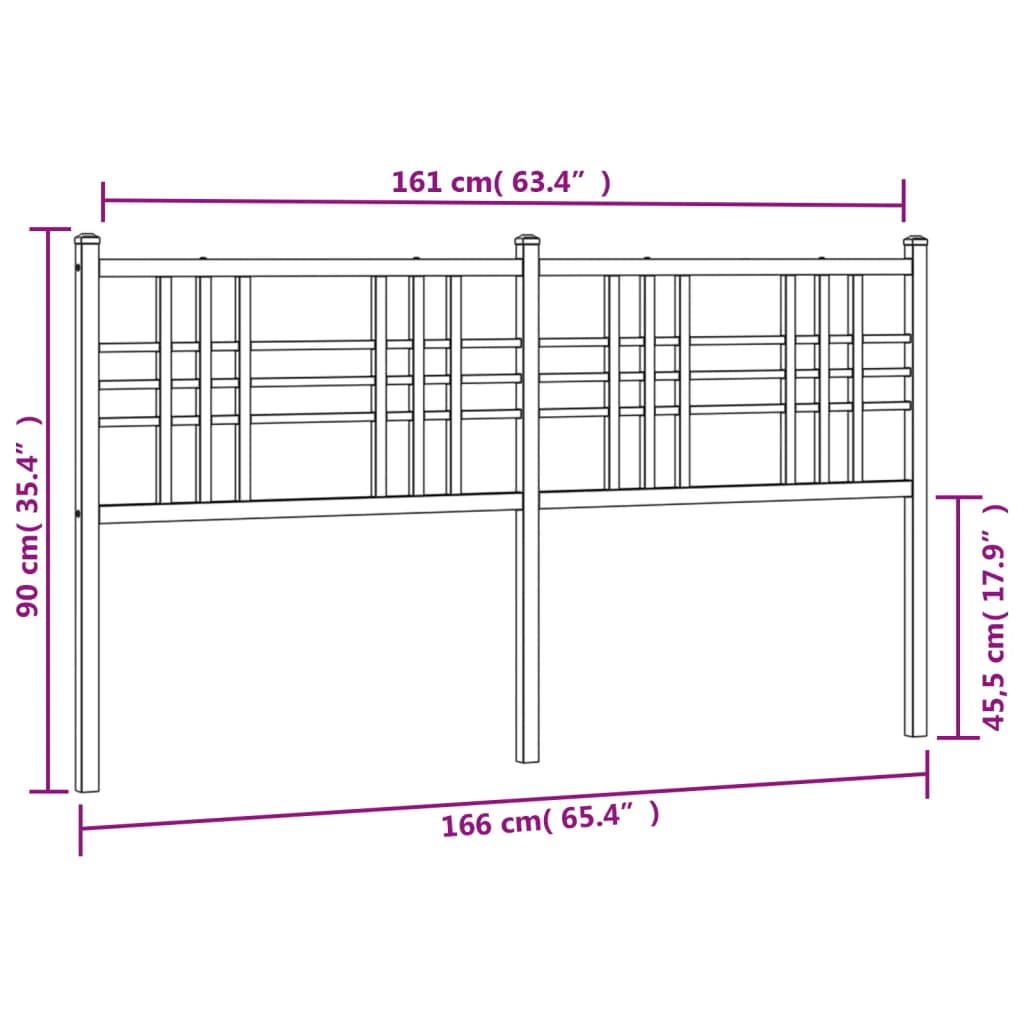 fehér fém csere fejtámla 160 cm