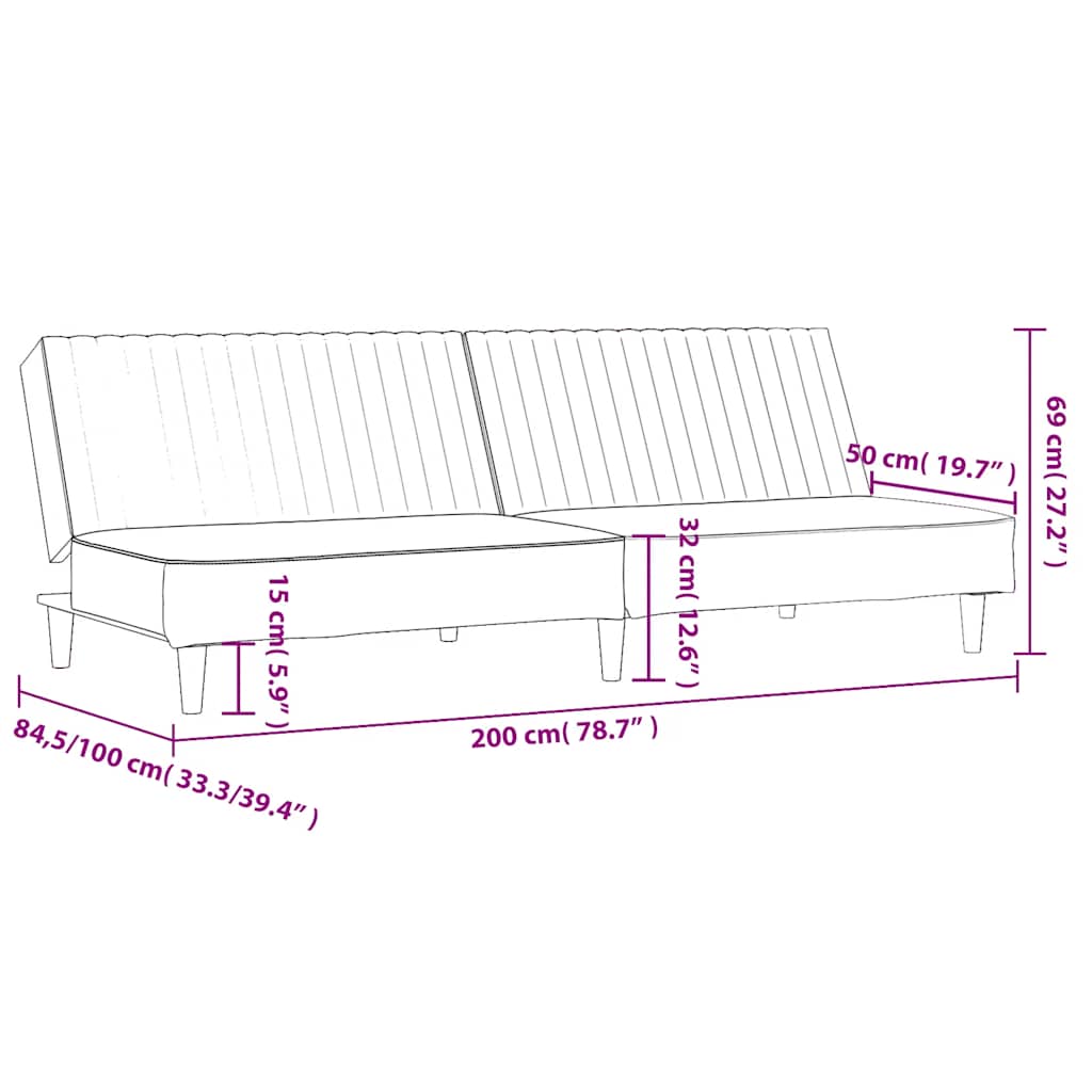 kétszemélyes fekete bársony kanapéágy
