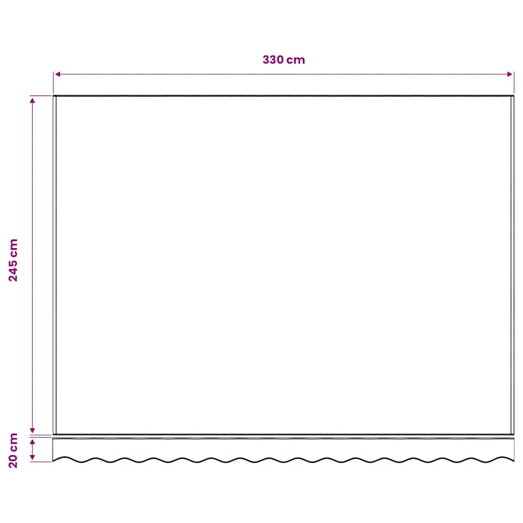 piros és fehér poliészter pótszövet napellenzőhöz 330 x 245 cm