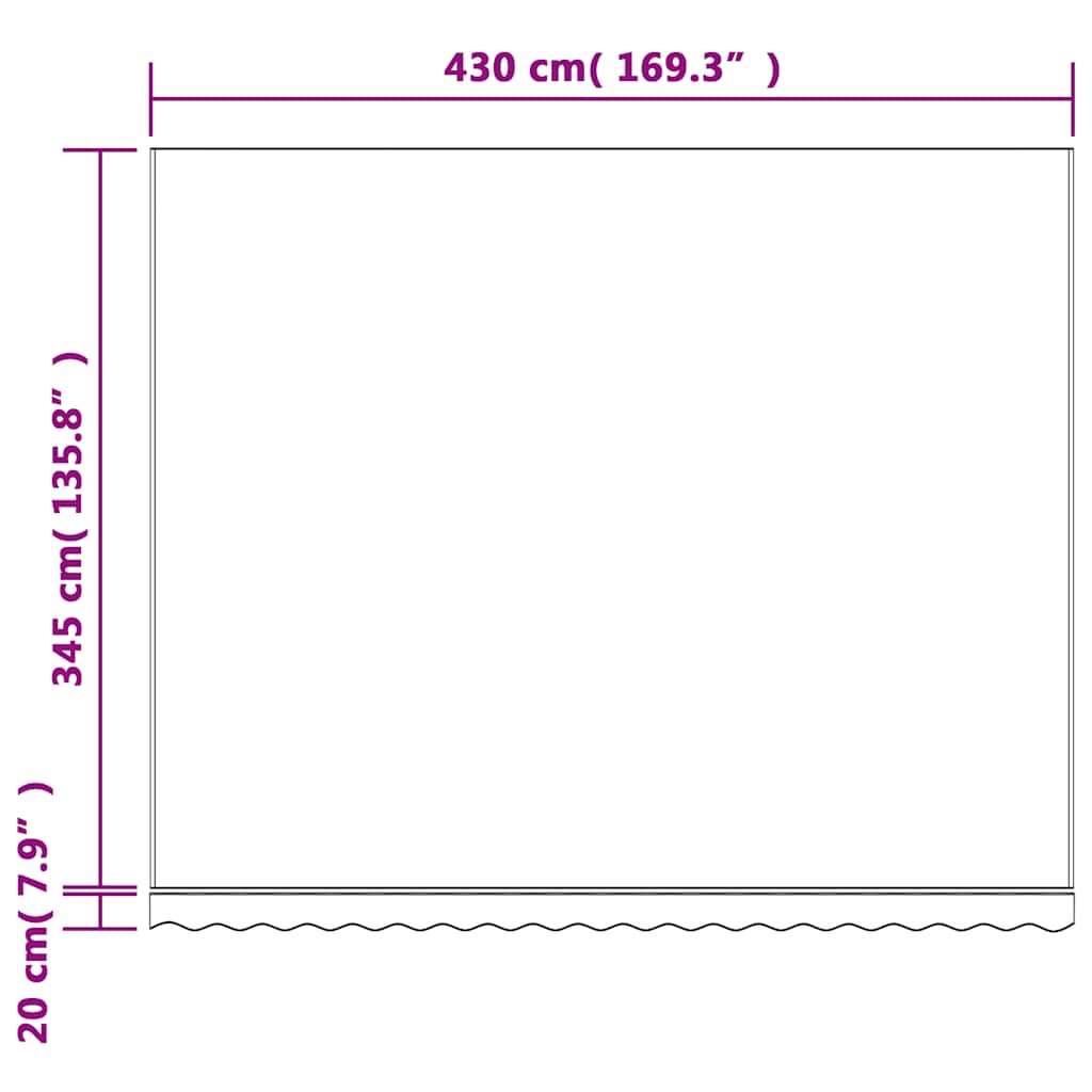 piros és fehér csíkos pótszövet napellenzőhöz 4,5x3,5 m