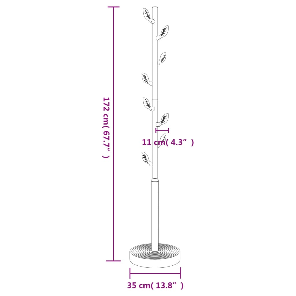 kék porszórt vas ruhafogas 172 cm