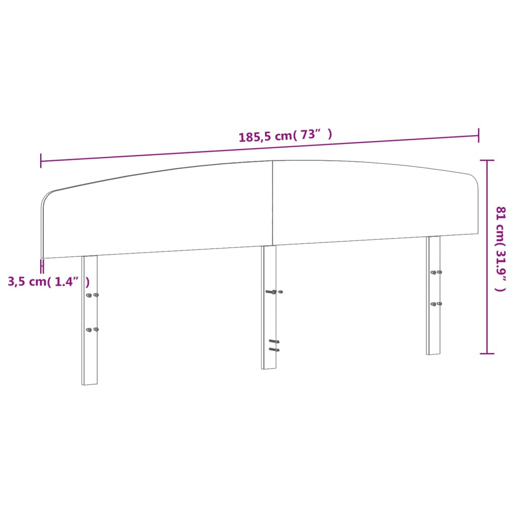 viaszbarna tömör fenyőfa fejtámla 180 cm