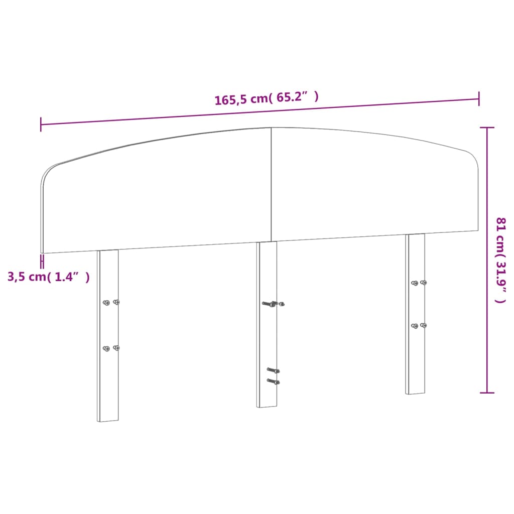 viaszbarna tömör fenyőfa fejtámla 160 cm