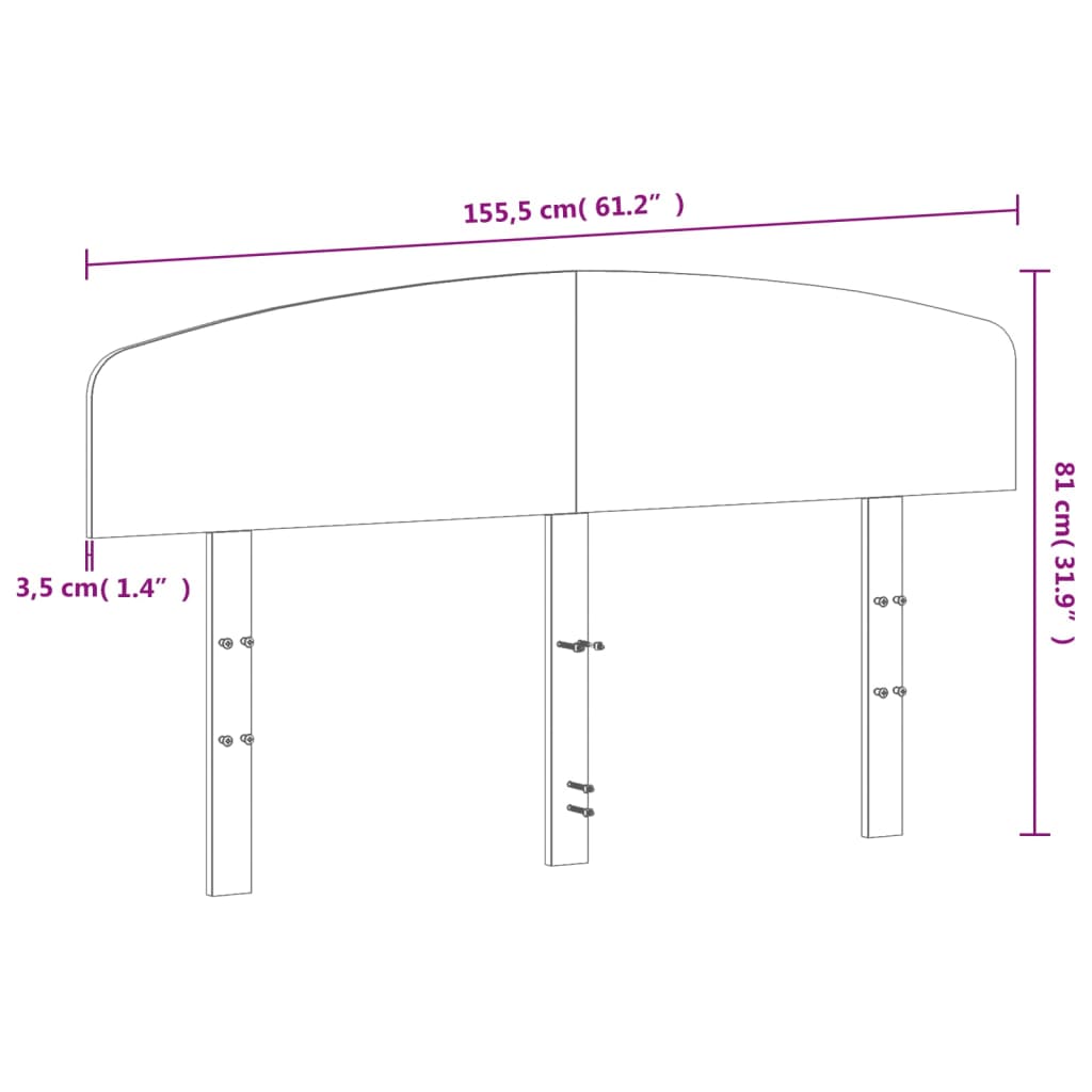viaszbarna tömör fenyőfa fejtámla 150 cm