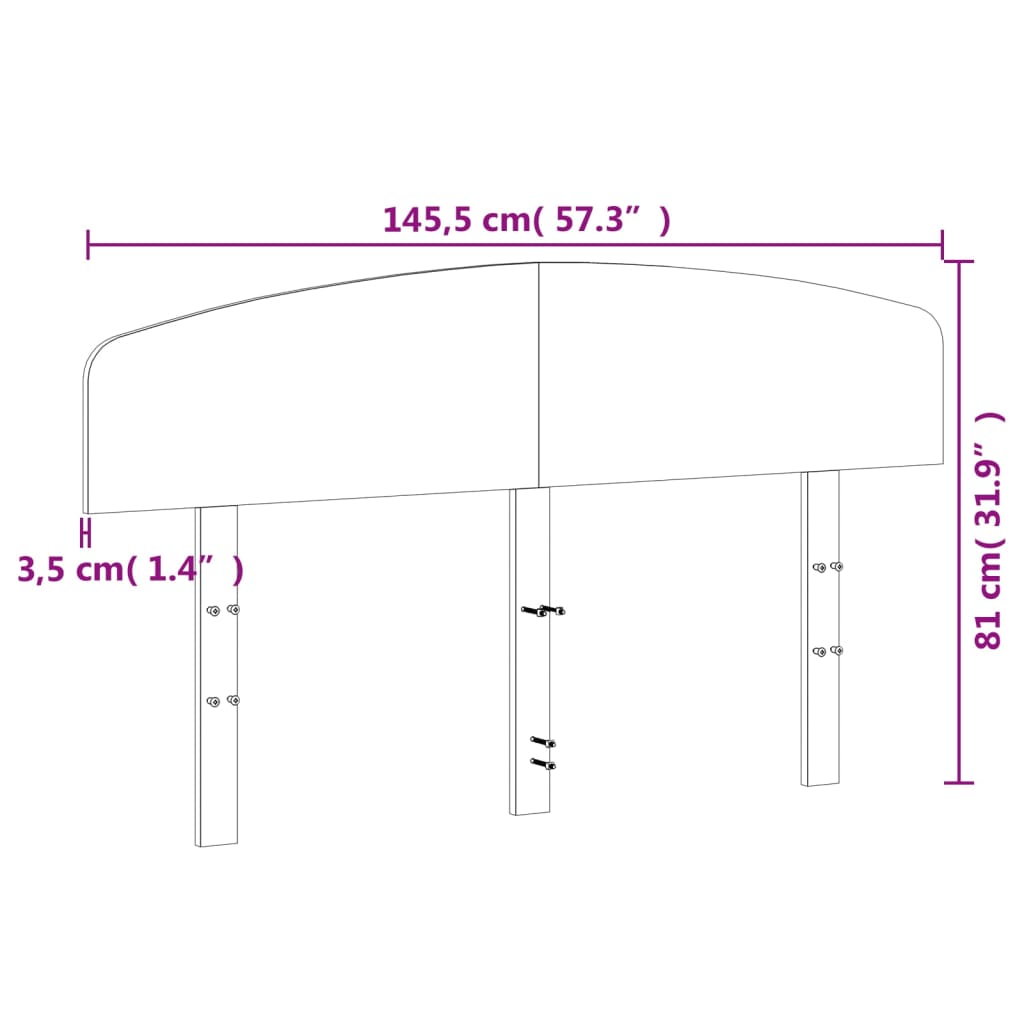 viaszbarna tömör fenyőfa fejtámla 140 cm