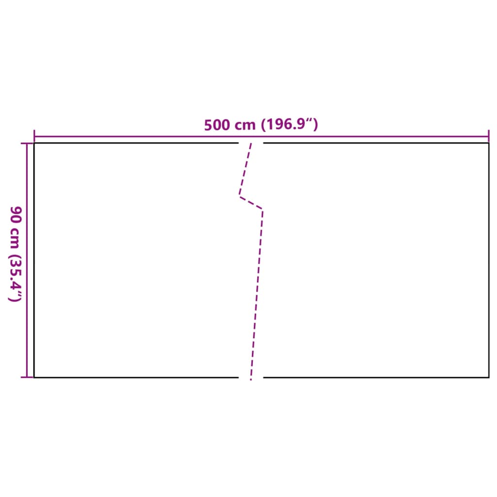fekete polyrattan erkélyparaván 500x90 cm