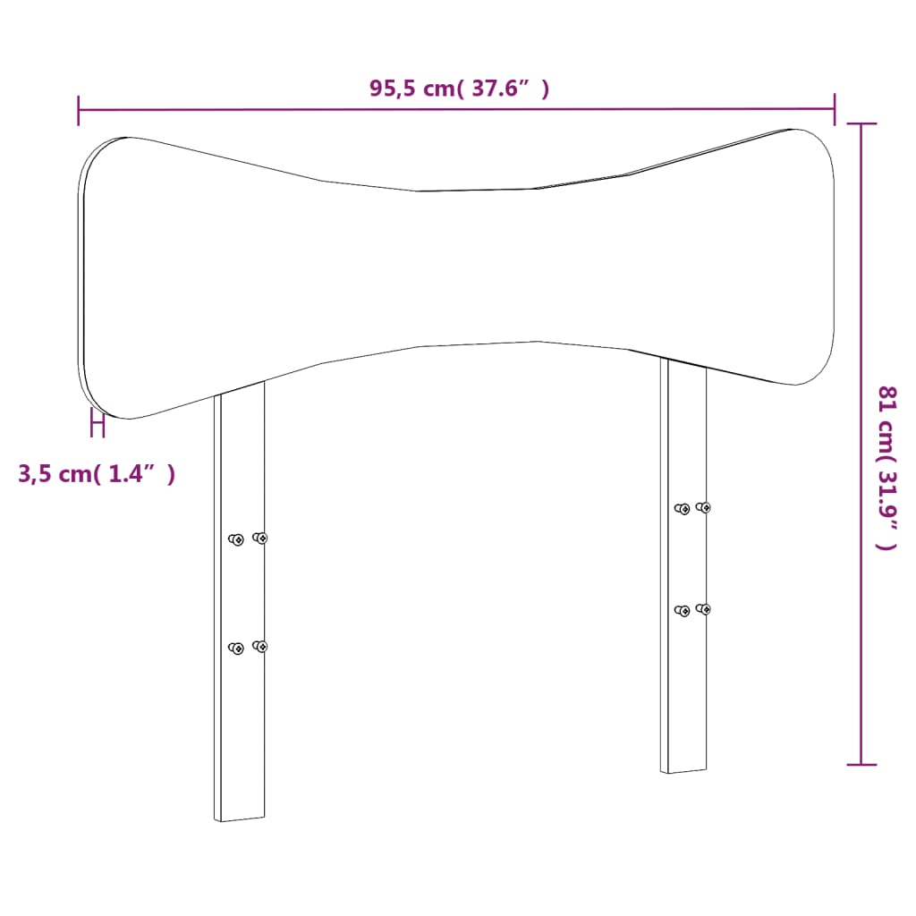 tömör fenyőfa fejtámla 90 cm